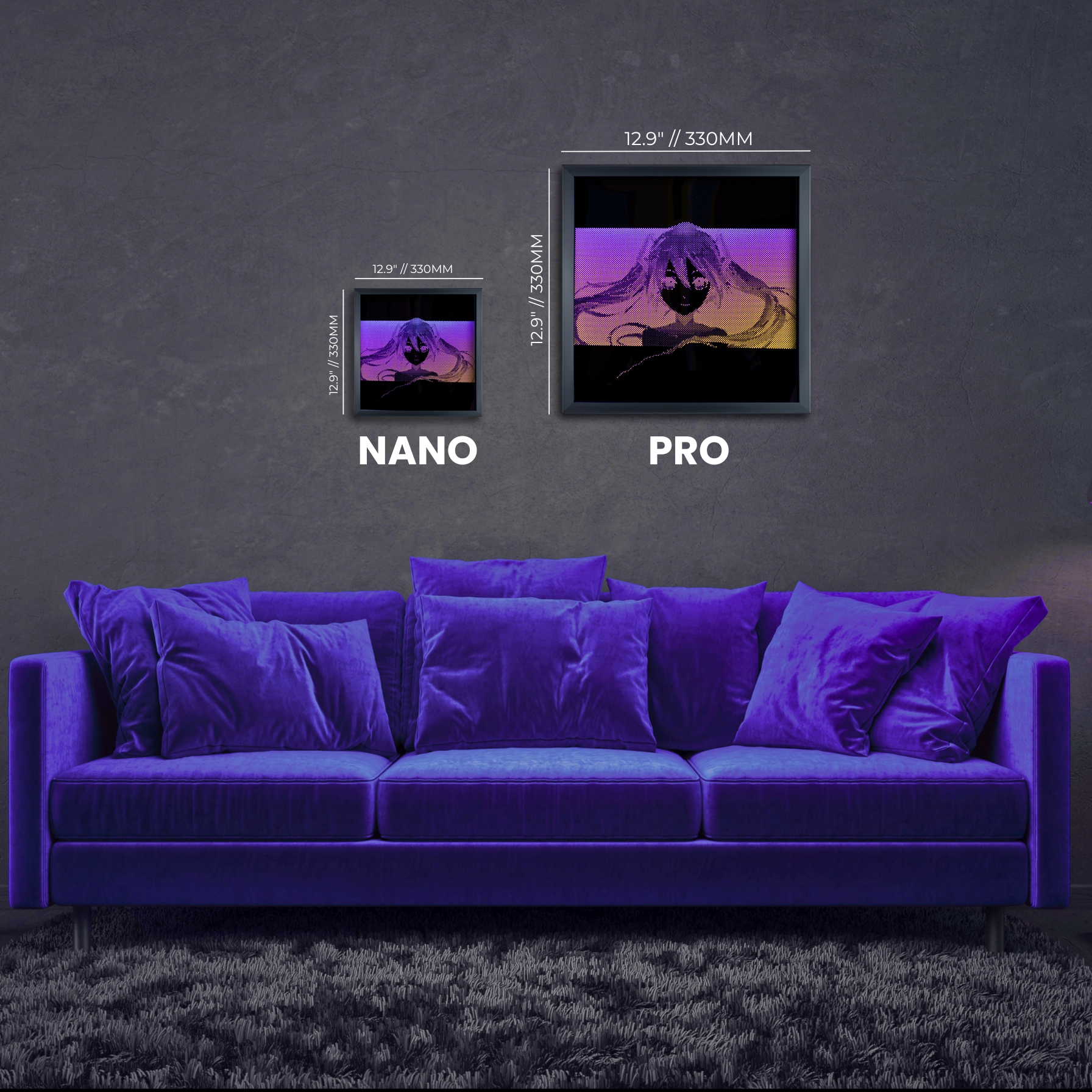 Anime LED PRO and NANO Sizes